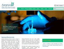 Tablet Screenshot of aaranyabiosciences.com